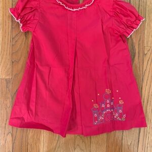 Charming Kids Dress with Castle Design